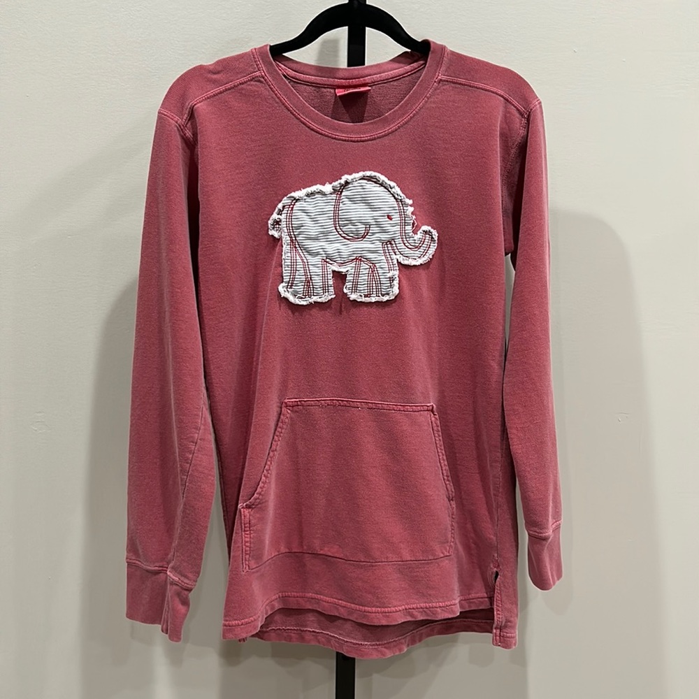 Crimson Tide Alabama Elephant Team Spirit Crewneck Sweatshirt Sz S